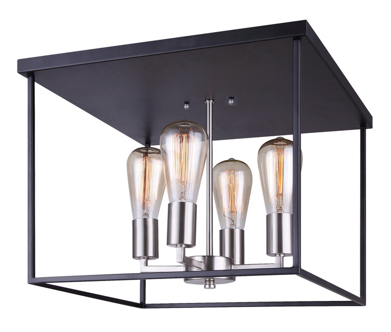 Canarm - IFM701A16BKN - Four Light Flush Mount - Roy - Metal