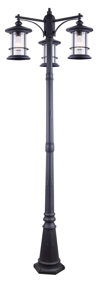 Canarm - IOL156BK - Three Light Outdoor Lantern - Treehouse - Black