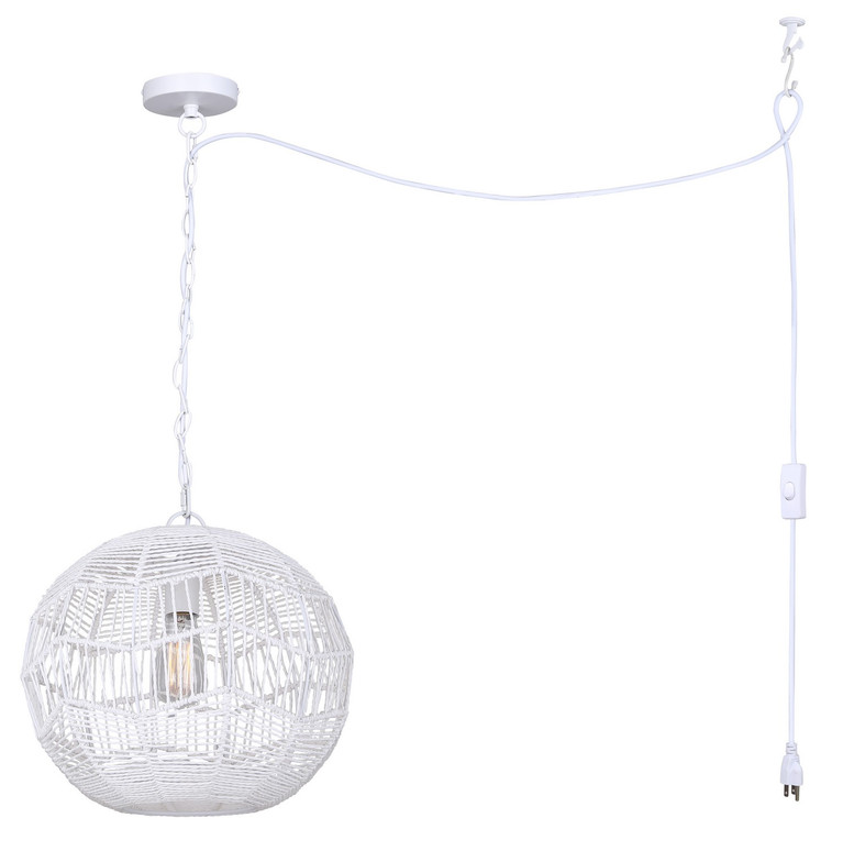 Canarm - IPL1197A01WH - One Light Pendant - Valence - White