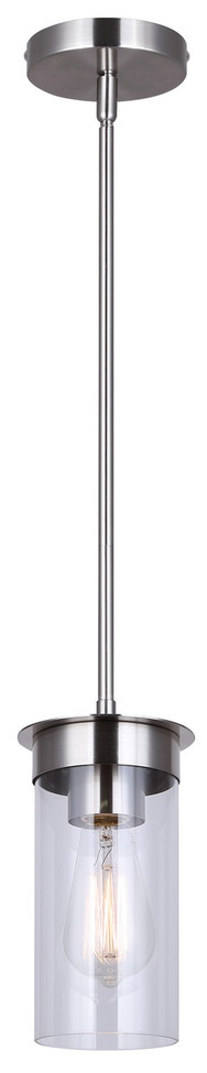 Canarm - IPL1205A01BN - One Light Pendant - Benson - Brushed Nickel