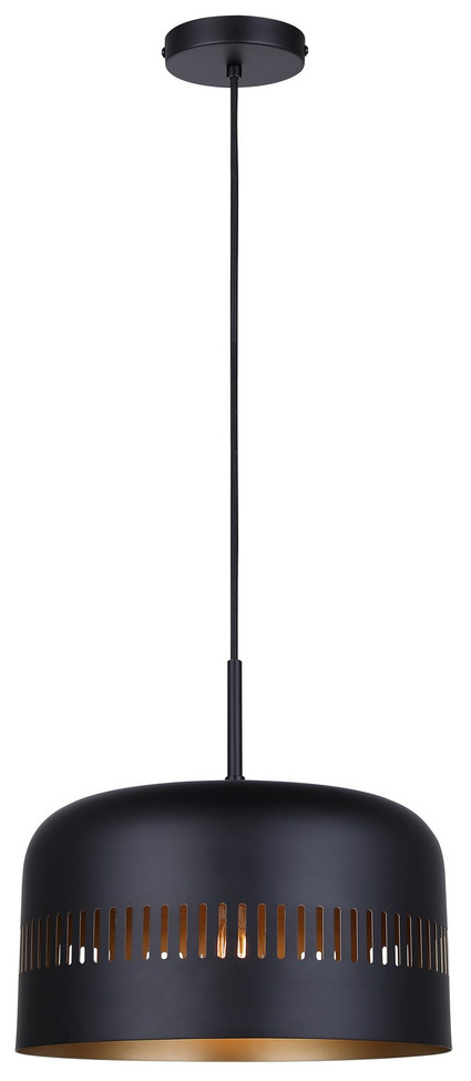 Canarm - IPL1207A01BK - One Light Pendant - Miles - Matte Black
