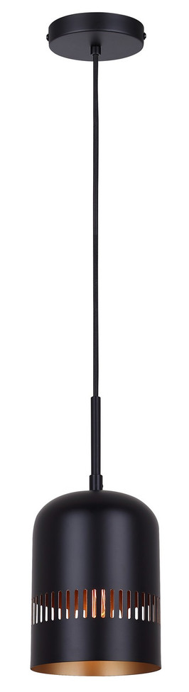 Canarm - IPL1207A01BK6 - One Light Pendant - Miles - Matte Black