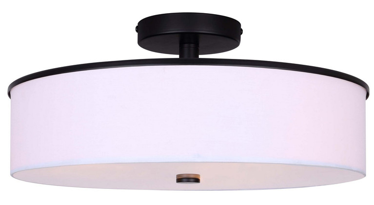 Canarm - ISF2037B03BK - Three Light Semi-Flush Mount - Tristan - Matte Black