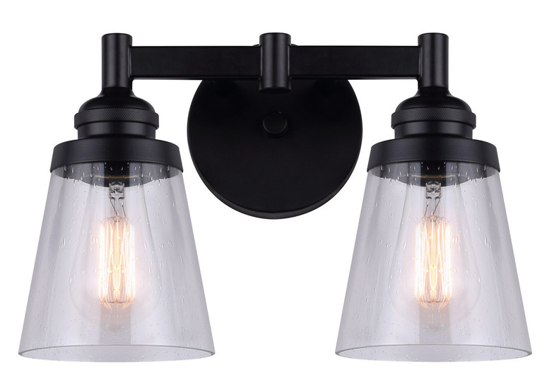 Canarm - IVL1097A02BK - Two Light Vanity - Declan - Matte Black