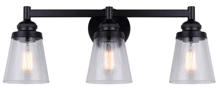 Canarm - IVL1097A03BK - Three Light Vanity - Declan - Matte Black