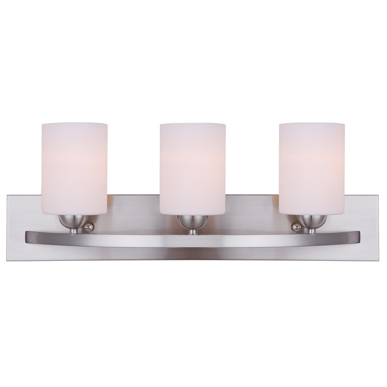 Canarm - IVL370A03BPT - Three Light Vanity - Hampton - Brushed Pewter
