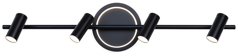 Canarm - LT314A04BK - Four Light Track/Wall Light - Denver - Black
