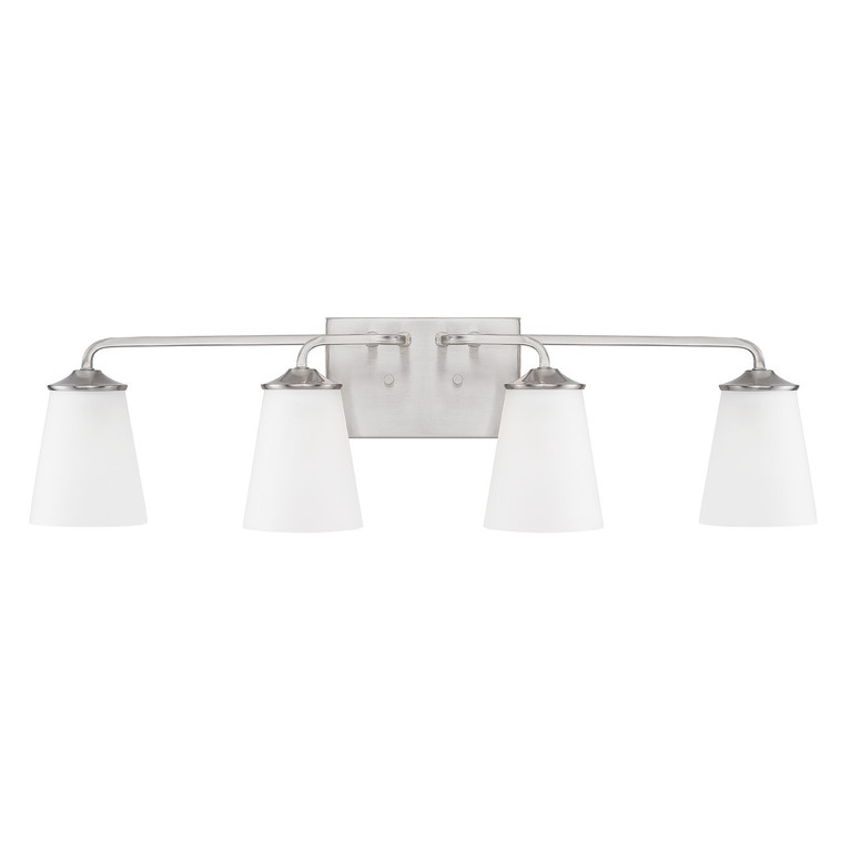 Capital Lighting - 114141BN-331 - Four Light Vanity - Braylon - Brushed Nickel