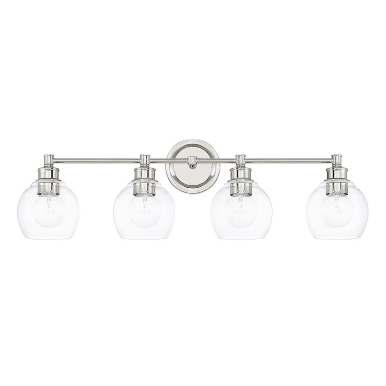 Capital Lighting - 121141PN-426 - Four Light Vanity - Mid Century - Polished Nickel