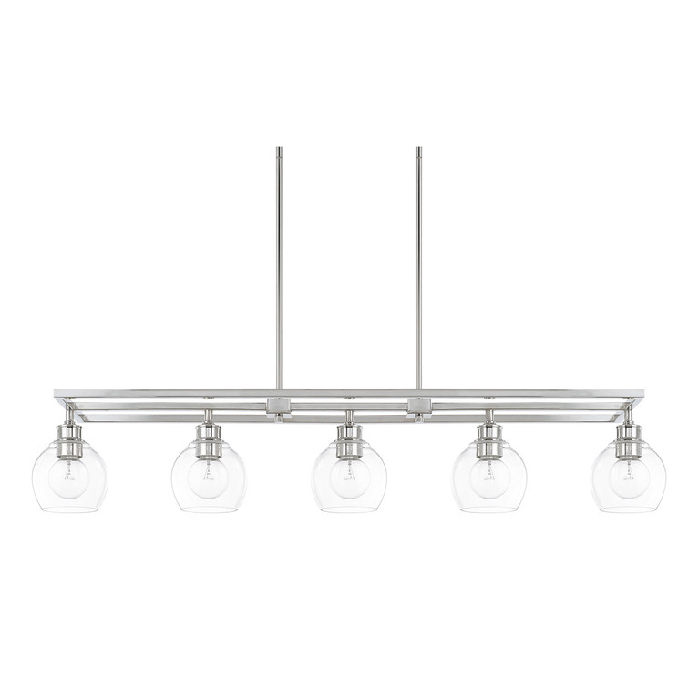 Capital Lighting - 821151PN-426 - Five Light Island Pendant - Mid Century - Polished Nickel