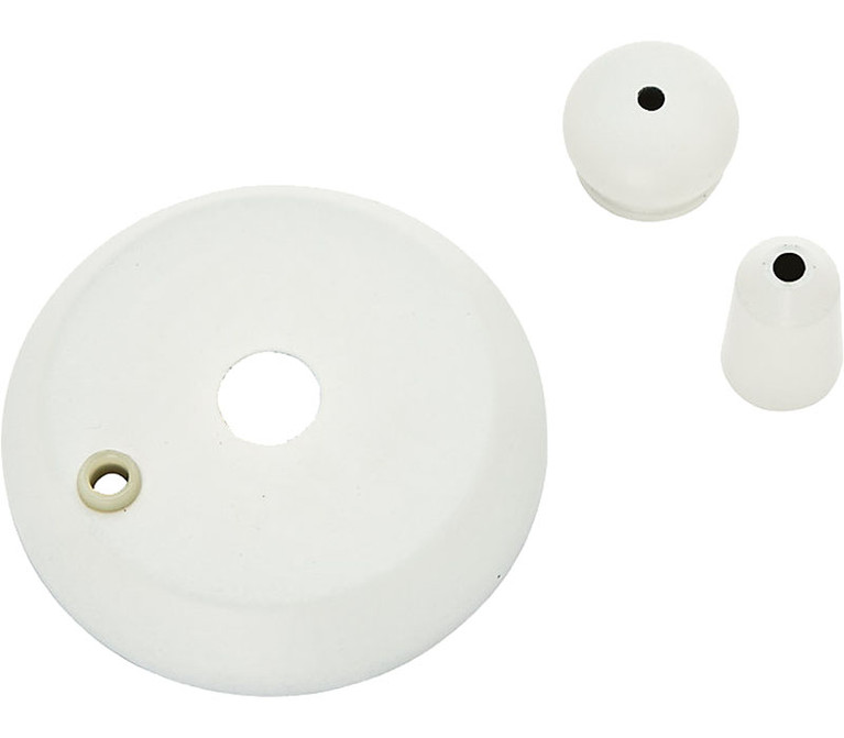 Casablanca - 99128 - Cap & Finial Pack - Cap and Finial Pack - Cottage White