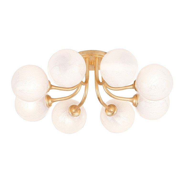 Corbett Lighting - 332-08-VGL - LED Semi Flush Mount - Onyx - Vintage Gold Leaf