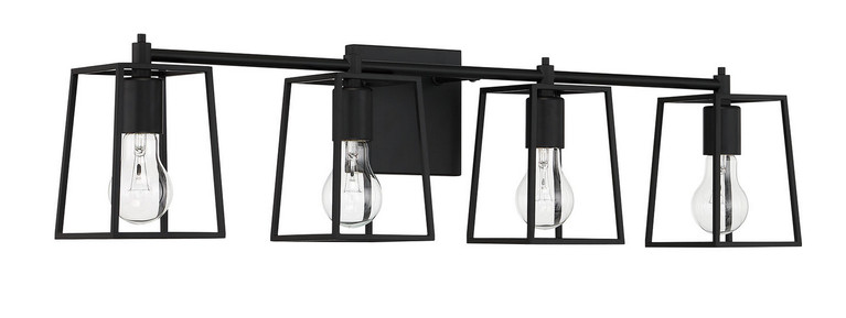 Craftmade - 12132FB4 - Four Light Vanity - Dunn - Flat Black