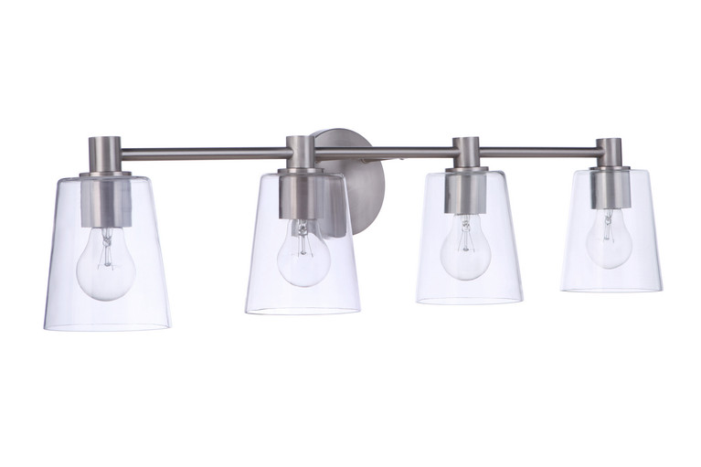 Craftmade - 12633BNK4 - Four Light Vanity - Emilio - Brushed Polished Nickel
