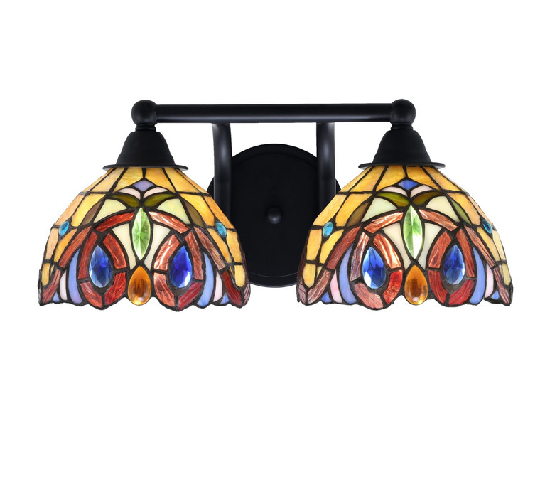 Toltec Lighting - 3422-MB-9445 - Two Light Bath Bar - Paramount - Matte Black