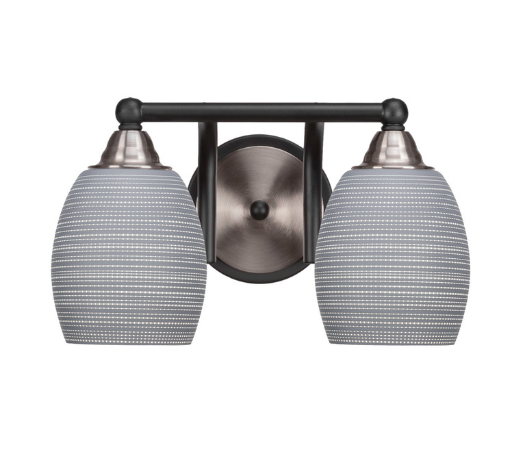 Toltec Lighting - 3422-MBBN-4022 - Two Light Bath Bar - Paramount - Matte Black & Brushed Nickel
