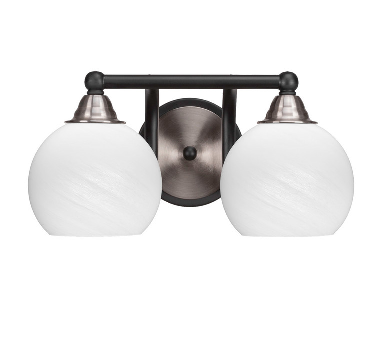 Toltec Lighting - 3422-MBBN-4101 - Two Light Bath Bar - Paramount - Matte Black & Brushed Nickel