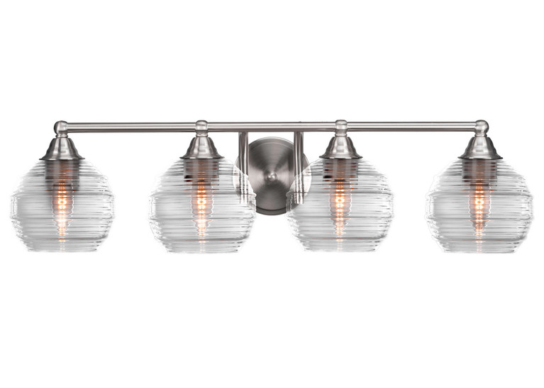Toltec Lighting - 3424-BN-5110 - Four Light Bath Bar - Paramount - Brushed Nickel