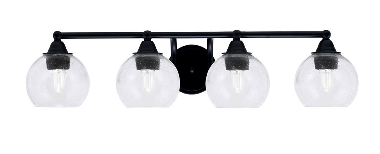Toltec Lighting - 3424-MB-4100 - Four Light Bath Bar - Paramount - Matte Black