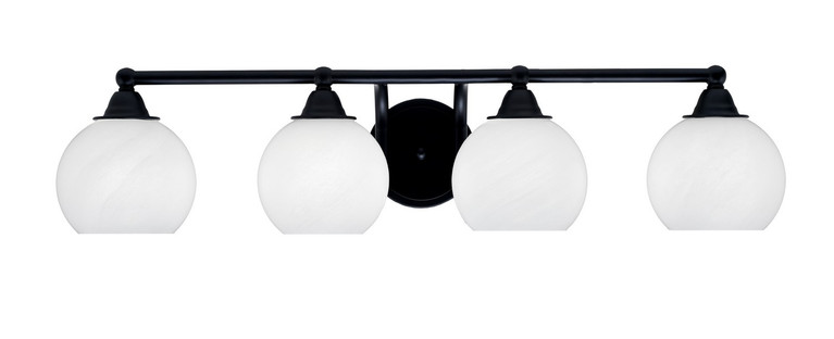 Toltec Lighting - 3424-MB-4101 - Four Light Bath Bar - Paramount - Matte Black