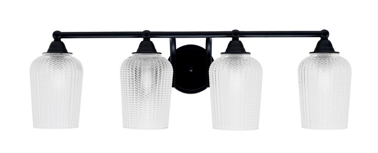 Toltec Lighting - 3424-MB-4250 - Four Light Bath Bar - Paramount - Matte Black