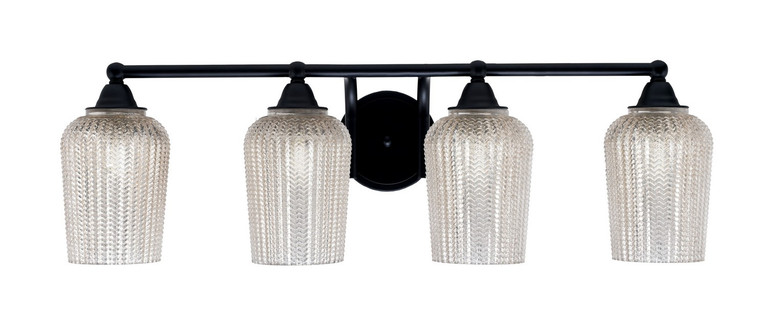 Toltec Lighting - 3424-MB-4253 - Four Light Bath Bar - Paramount - Matte Black