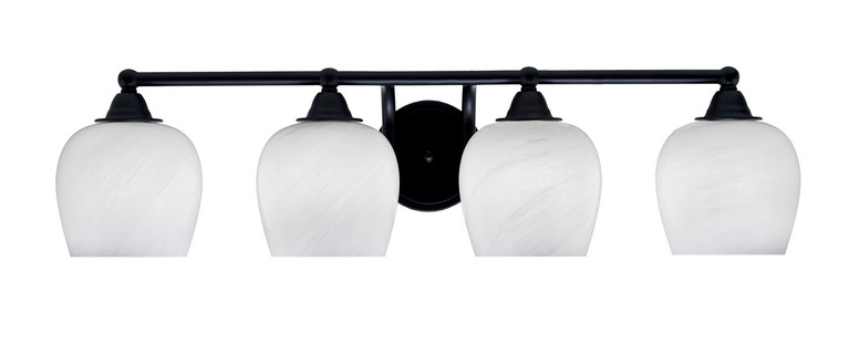 Toltec Lighting - 3424-MB-4811 - Four Light Bath Bar - Paramount - Matte Black