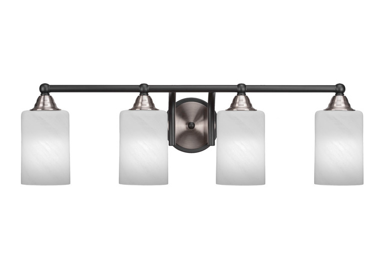 Toltec Lighting - 3424-MBBN-3001 - Four Light Bath Bar - Paramount - Matte Black & Brushed Nickel