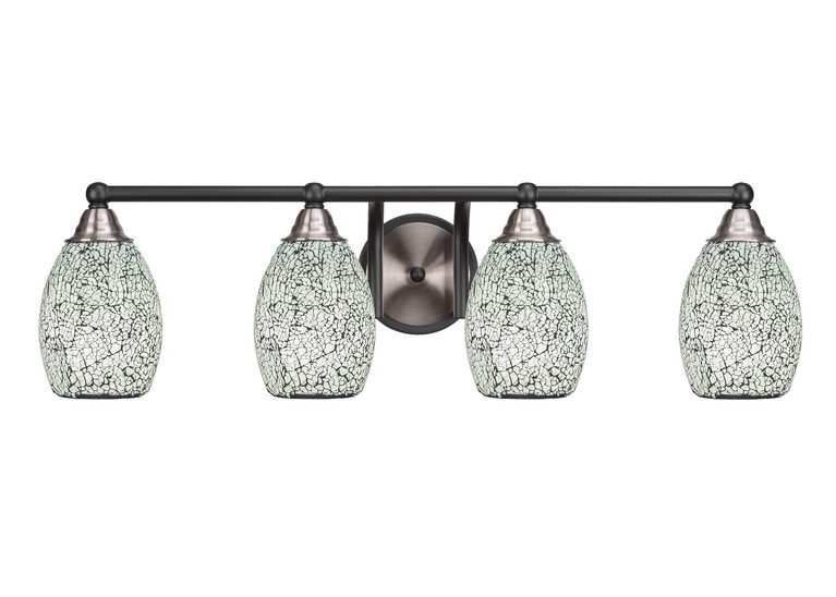 Toltec Lighting - 3424-MBBN-4165 - Four Light Bath Bar - Paramount - Matte Black & Brushed Nickel