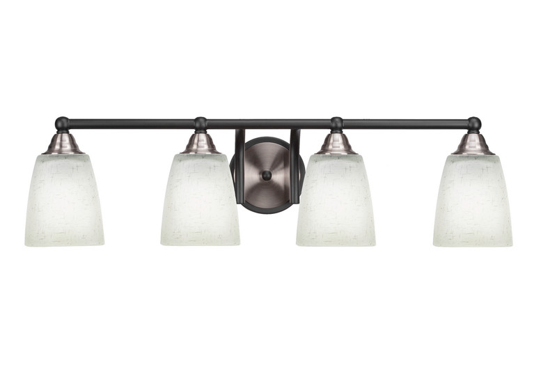 Toltec Lighting - 3424-MBBN-460 - Four Light Bath Bar - Paramount - Matte Black & Brushed Nickel