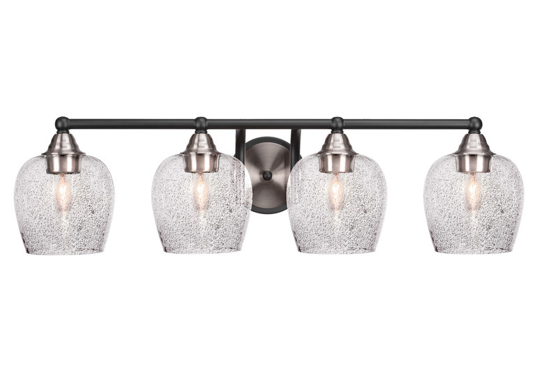 Toltec Lighting - 3424-MBBN-4812 - Four Light Bath Bar - Paramount - Matte Black & Brushed Nickel