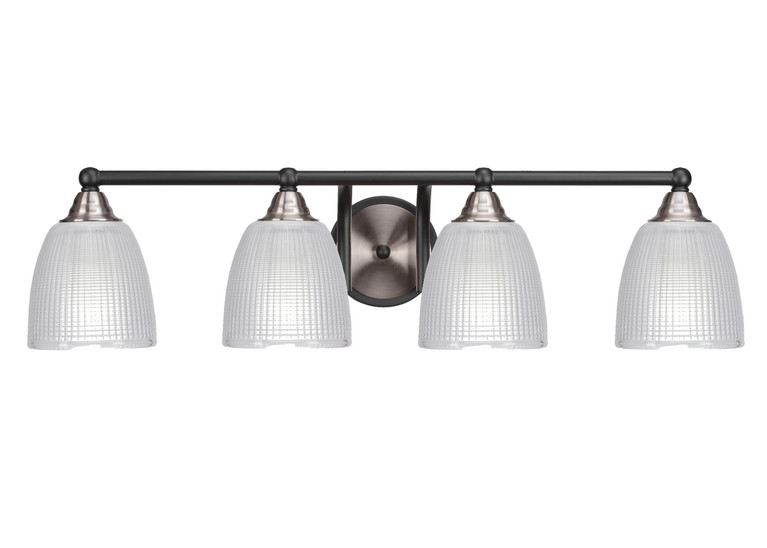 Toltec Lighting - 3424-MBBN-500 - Four Light Bath Bar - Paramount - Matte Black & Brushed Nickel