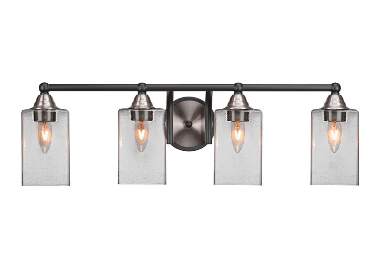 Toltec Lighting - 3424-MBBN-530 - Four Light Bath Bar - Paramount - Matte Black & Brushed Nickel
