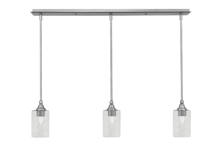Toltec Lighting - 36-BN-3002 - Three Light Linear Pendalier - Stem - Brushed Nickel