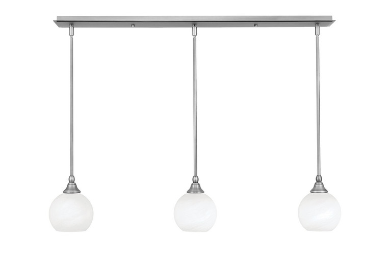Toltec Lighting - 36-BN-4101 - Three Light Linear Pendalier - Stem - Brushed Nickel