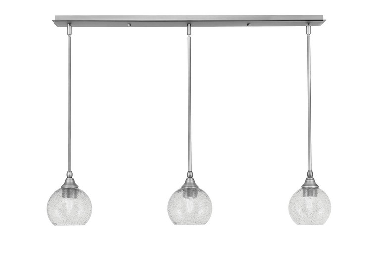 Toltec Lighting - 36-BN-4102 - Three Light Linear Pendalier - Stem - Brushed Nickel