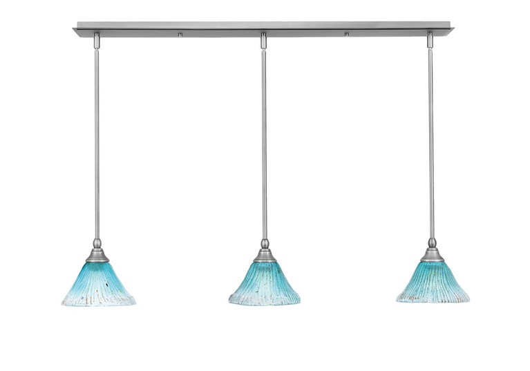 Toltec Lighting - 36-BN-458 - Three Light Linear Pendalier - Any - Brushed Nickel