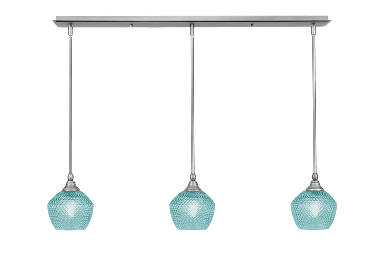 Toltec Lighting - 36-BN-4625 - Three Light Linear Pendalier - Stem - Brushed Nickel