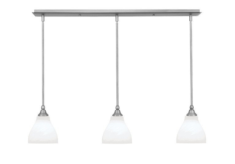 Toltec Lighting - 36-BN-4761 - Three Light Linear Pendalier - Stem - Brushed Nickel