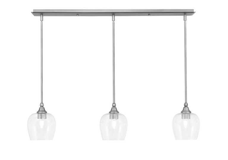 Toltec Lighting - 36-BN-4810 - Three Light Linear Pendalier - Stem - Brushed Nickel