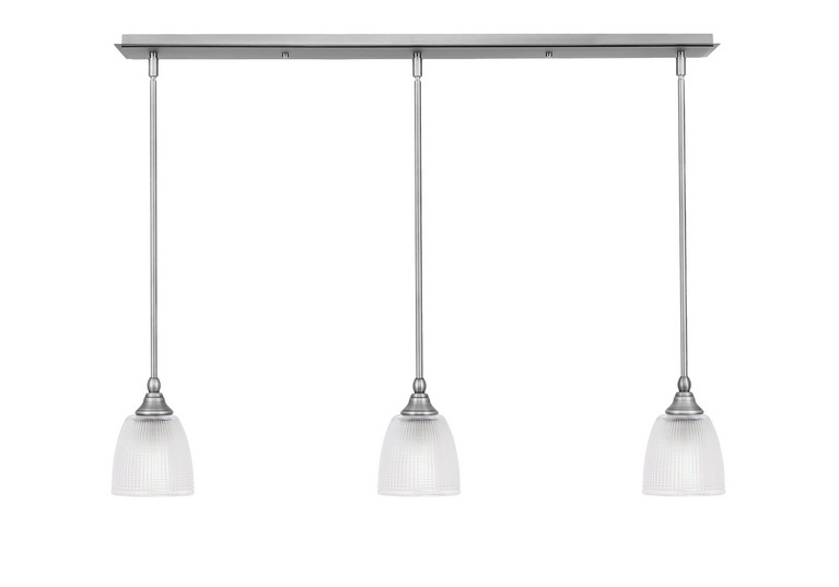 Toltec Lighting - 36-BN-500 - Three Light Linear Pendalier - Stem - Brushed Nickel