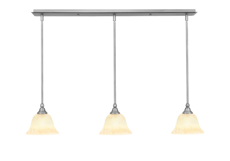 Toltec Lighting - 36-BN-508 - Three Light Linear Pendalier - Any - Brushed Nickel