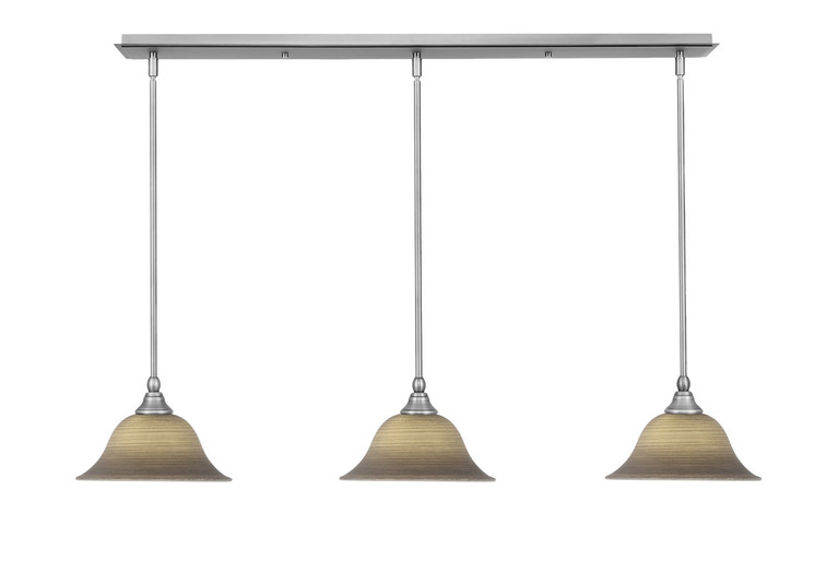 Toltec Lighting - 36-BN-603 - Three Light Linear Pendalier - Any - Brushed Nickel