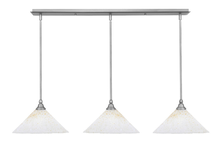 Toltec Lighting - 36-BN-702 - Three Light Linear Pendalier - Any - Brushed Nickel