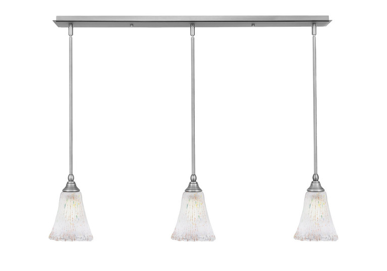 Toltec Lighting - 36-BN-721 - Three Light Linear Pendalier - Any - Brushed Nickel