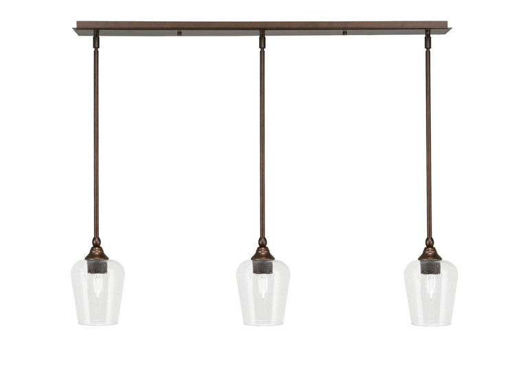 Toltec Lighting - 36-BRZ-210 - Three Light Linear Pendalier - Stem - Bronze