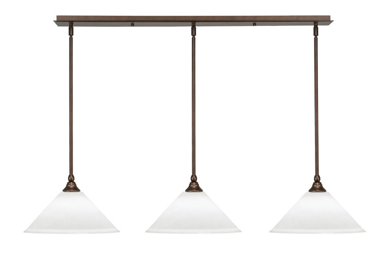 Toltec Lighting - 36-BRZ-316 - Three Light Linear Pendalier - Stem - Bronze