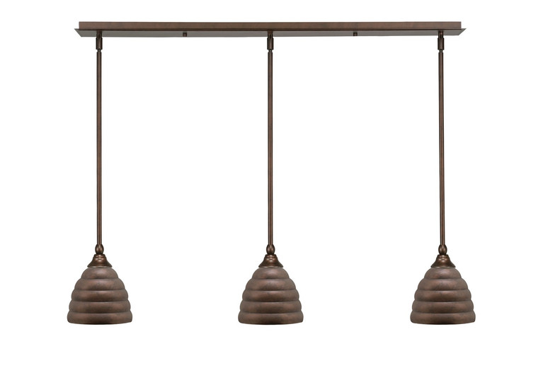 Toltec Lighting - 36-BRZ-425 - Three Light Linear Pendalier - Any - Bronze