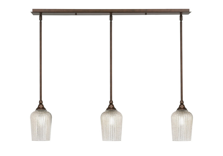 Toltec Lighting - 36-BRZ-4253 - Three Light Linear Pendalier - Stem - Bronze