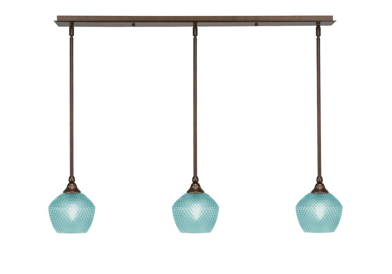 Toltec Lighting - 36-BRZ-4625 - Three Light Linear Pendalier - Stem - Bronze